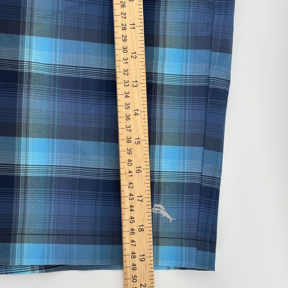 Tommy Bahama IslandZone Performance Hybrid Shorts Blue Plaid Men 36 Stretch Golf - Picture 6 of 9